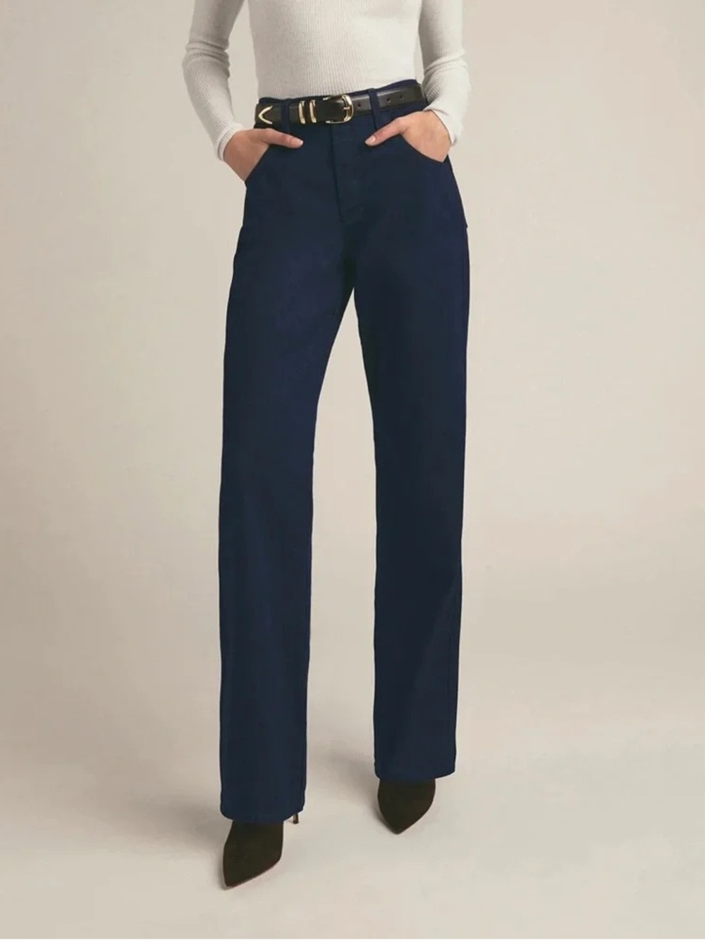 Like New Favorite Daughter High Rise Straight Jeans The Jennifer 27 Dark Wash